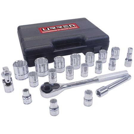 Urrea 1/2" Drive Metric, 20 pcs 5400PBM